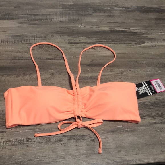 SHEKINI Women Bandeau Bikini Drawstring Tie Knot Bathing Suit Two Piece Swimsuit - Picture 10 of 16